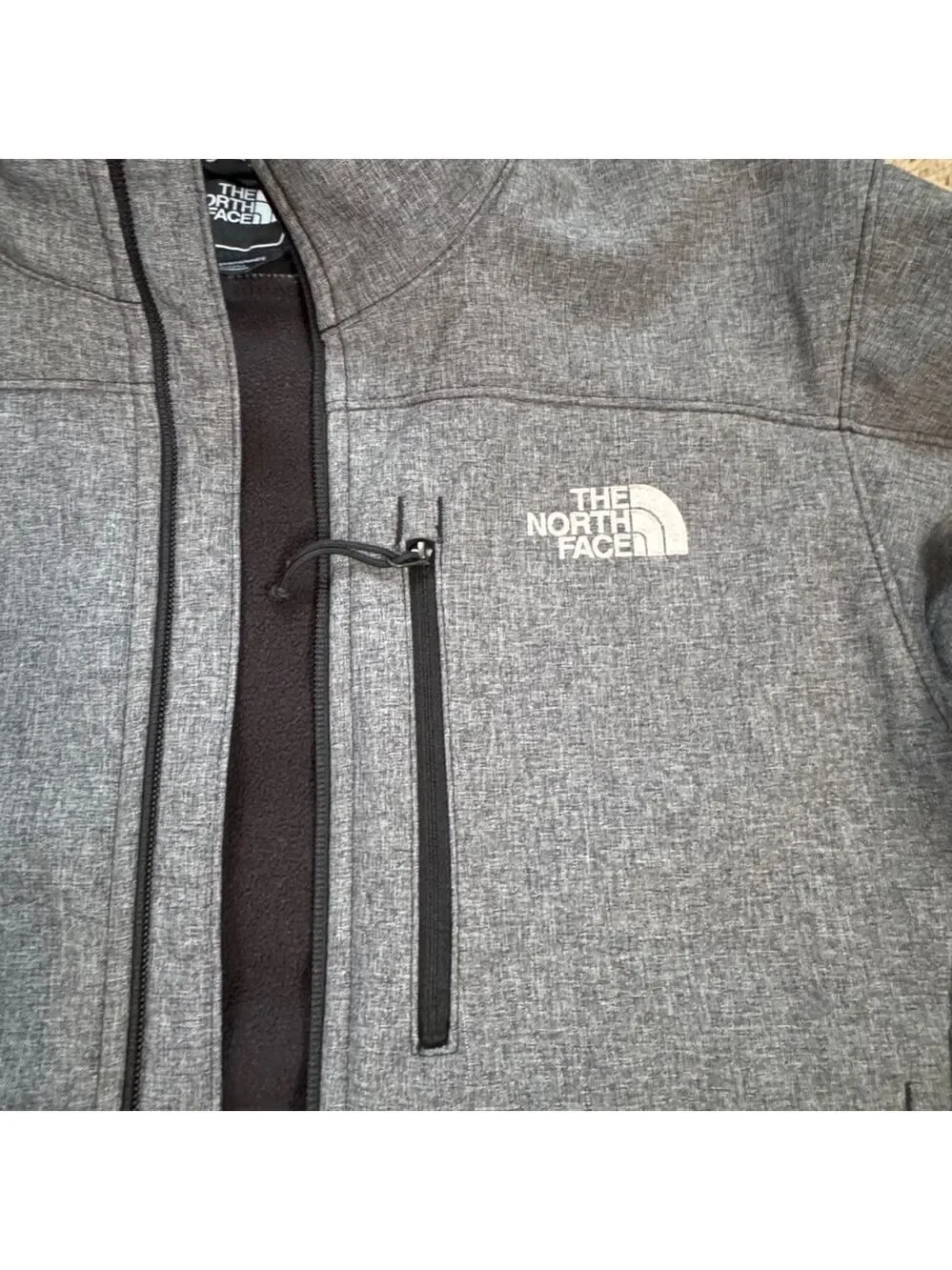 The North Face Small Apex Barrier Soft Shell Jacket Wind/Water Resistant Grey